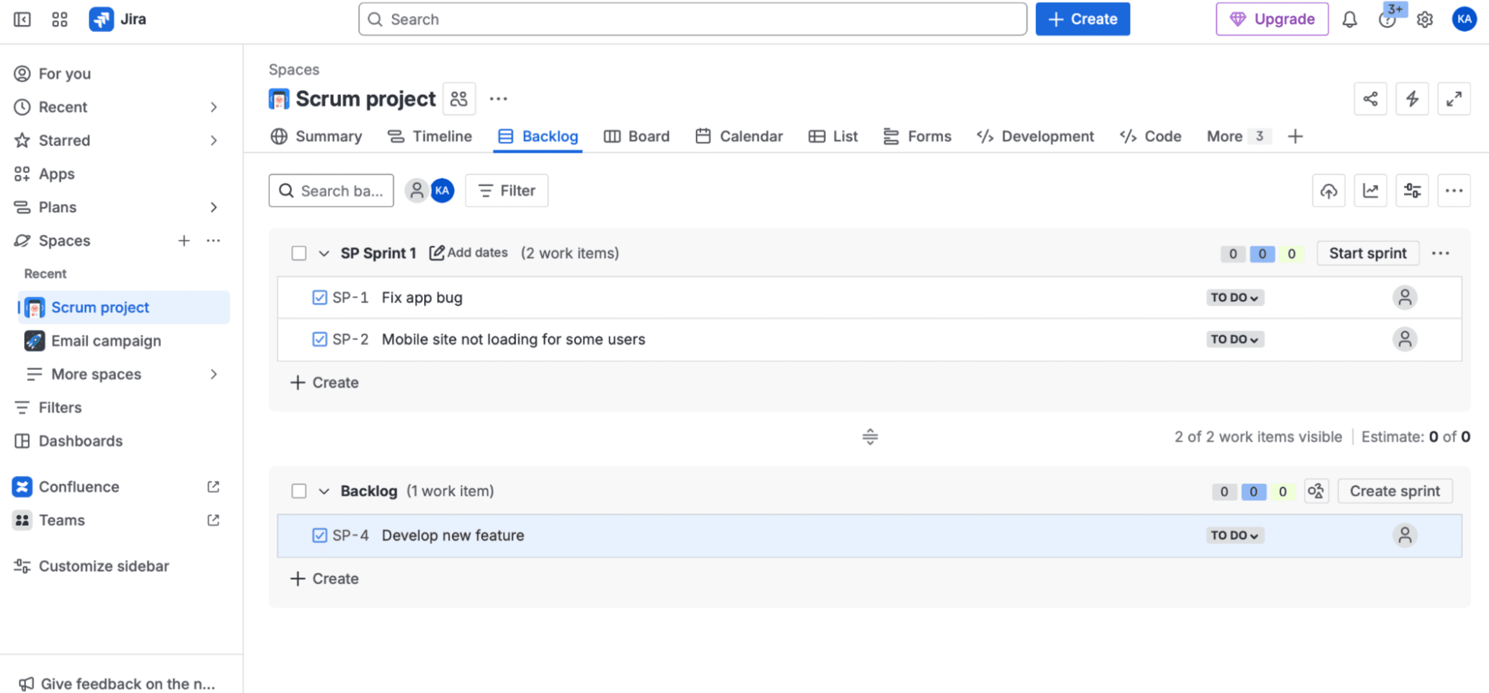 Jira, our pick for the best task management software for software development teams.