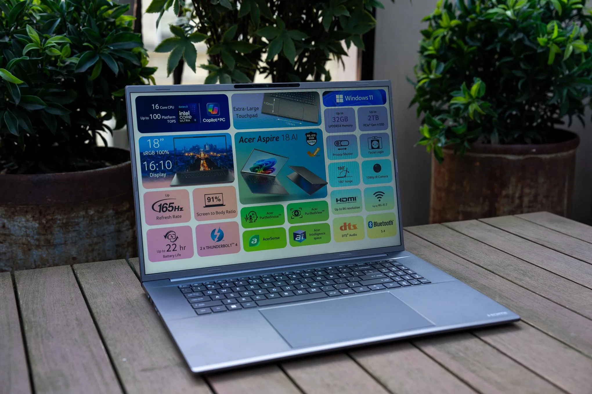 <em>I got a very brief preview of the Aspire 18 AI and a few other new Acer laptops. And I can attest that this is a big boy.</em>