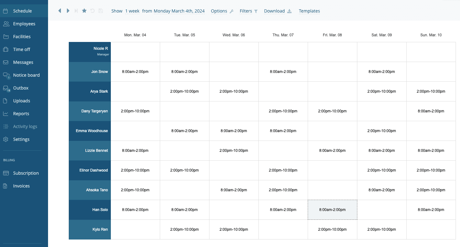 Findmyshift, our pick for the best minimalist employee scheduling app that's easy to use
