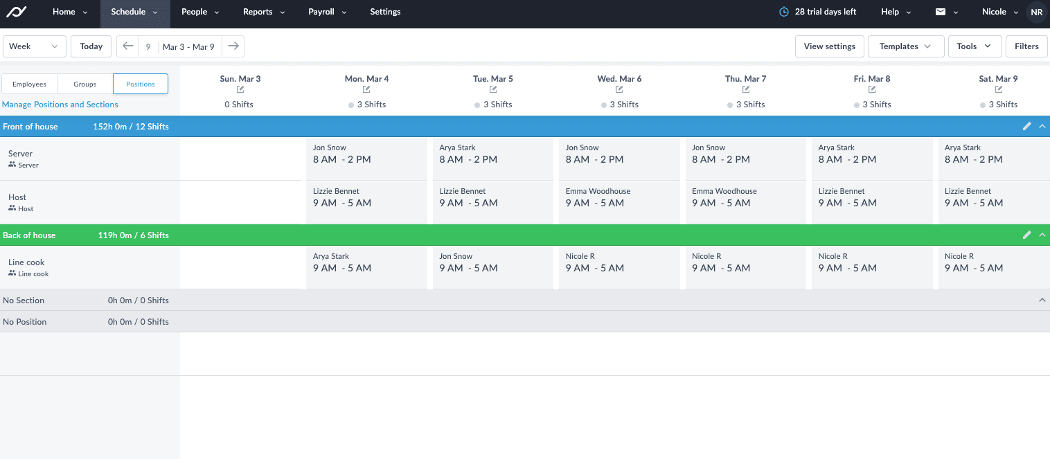 Planday, our pick for the best employee scheduling app for businesses with multiple departments or locations