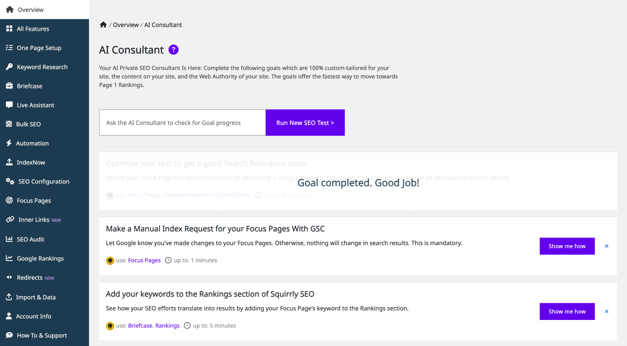 Squirrly SEO, our pick for the best WordPress SEO plugin covering the entire SEO lifecycle