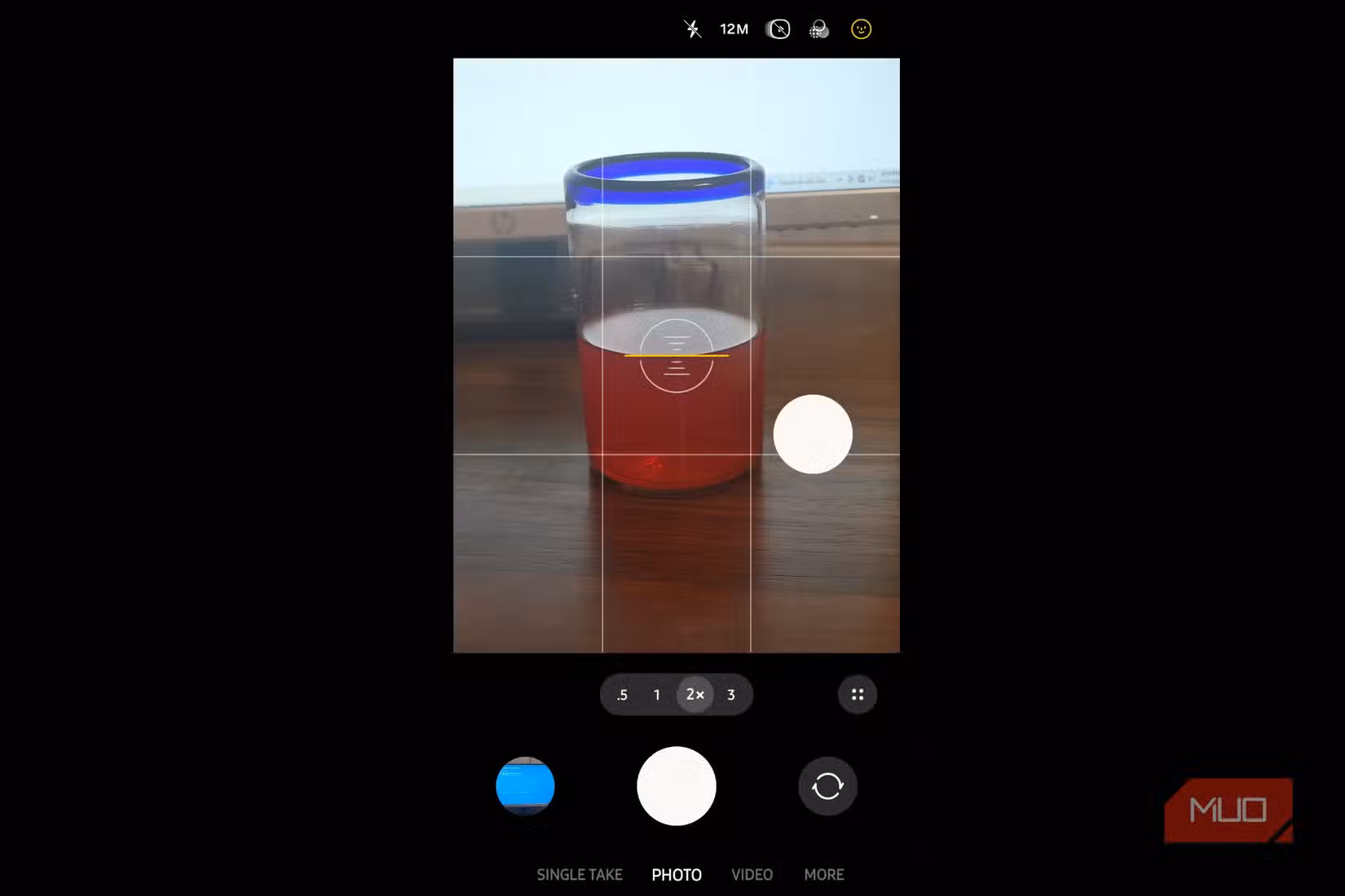 Using a camera phone in with Android camera settings