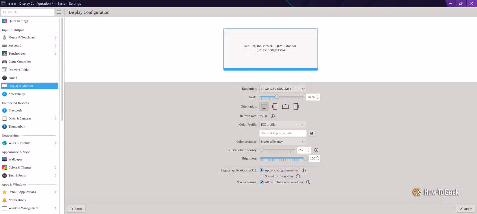 screenshot kde scaling otions and x11 scaling setting