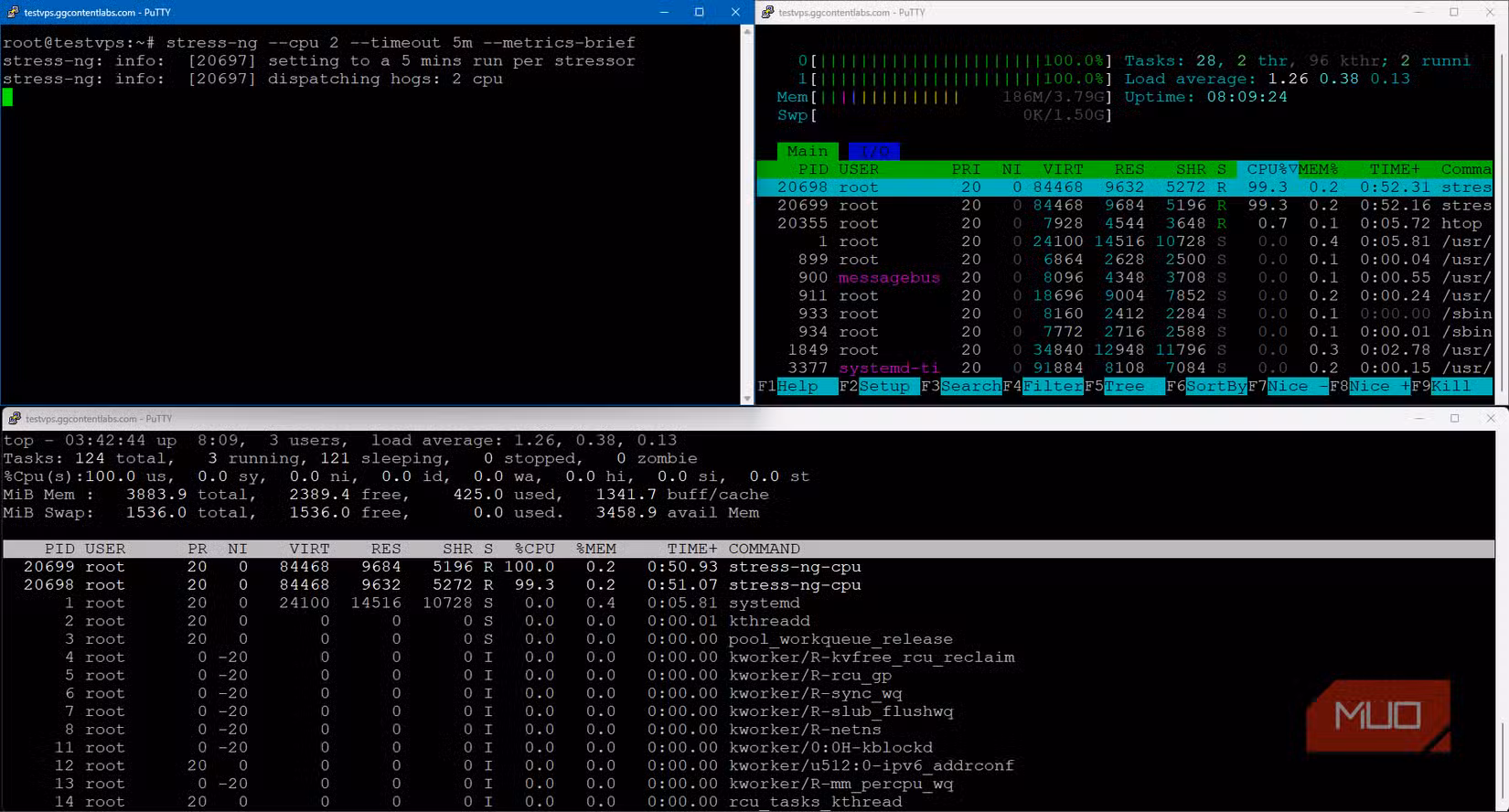 VPS checking CPU performance testing