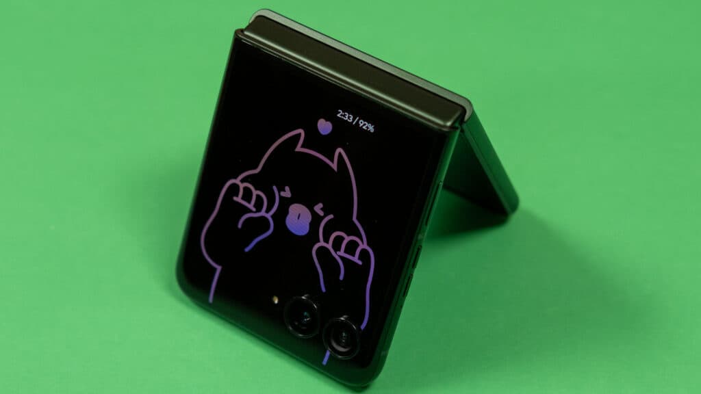 Razr+ in tent mode
