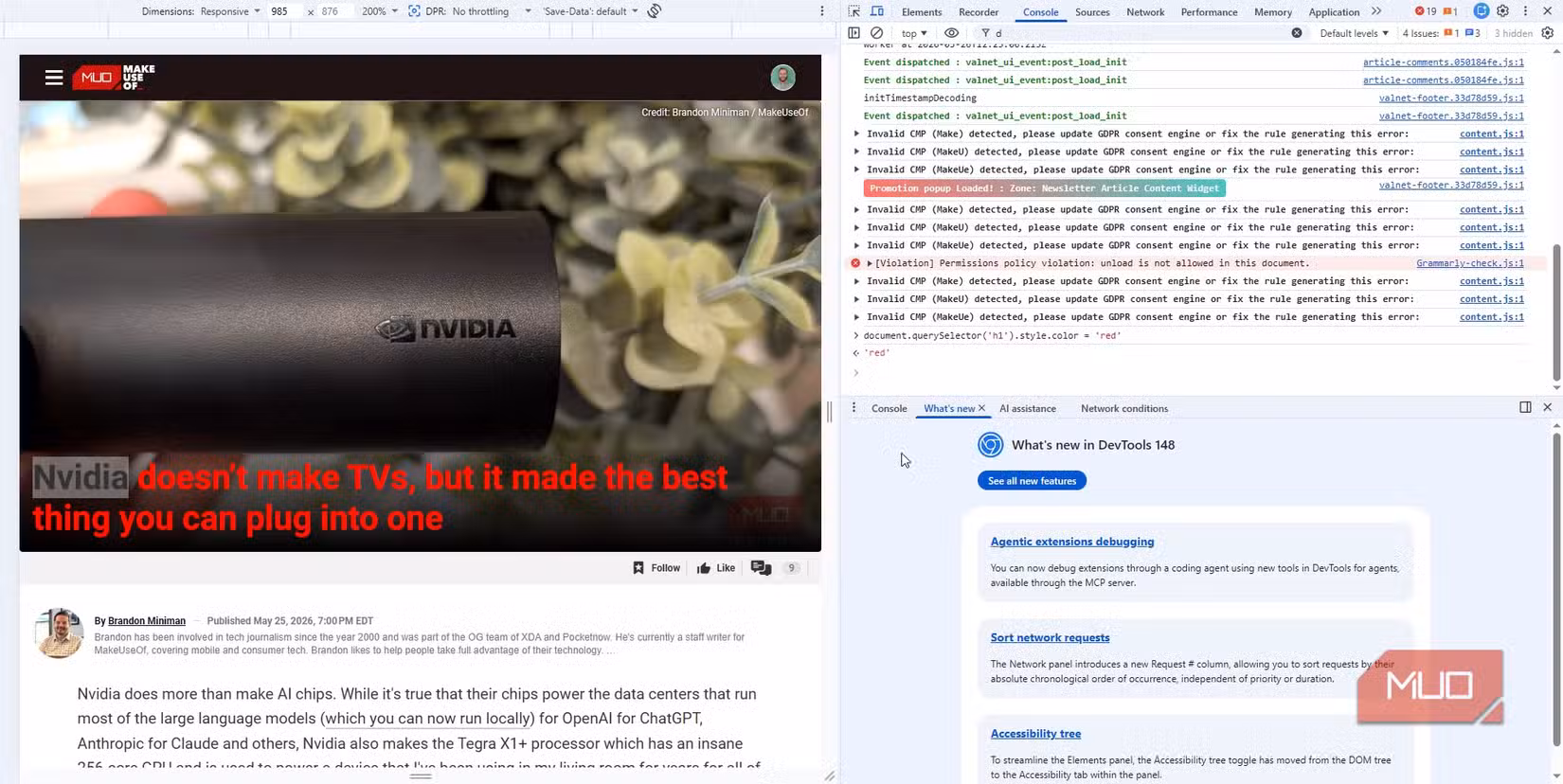 editing makeuseof page red font.