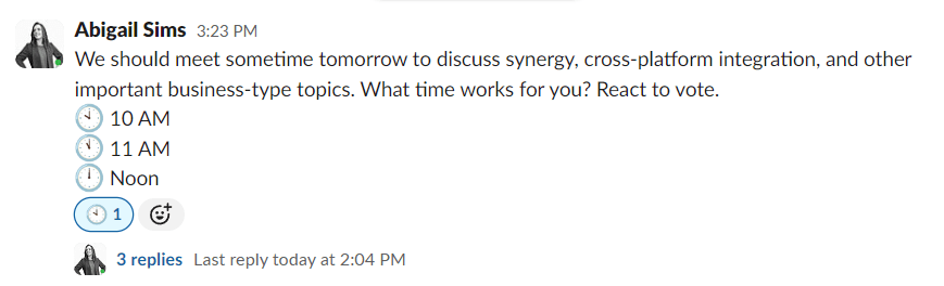 Expanded view of the poll Slack slash command via Polly with the option to create a polly highlighted.