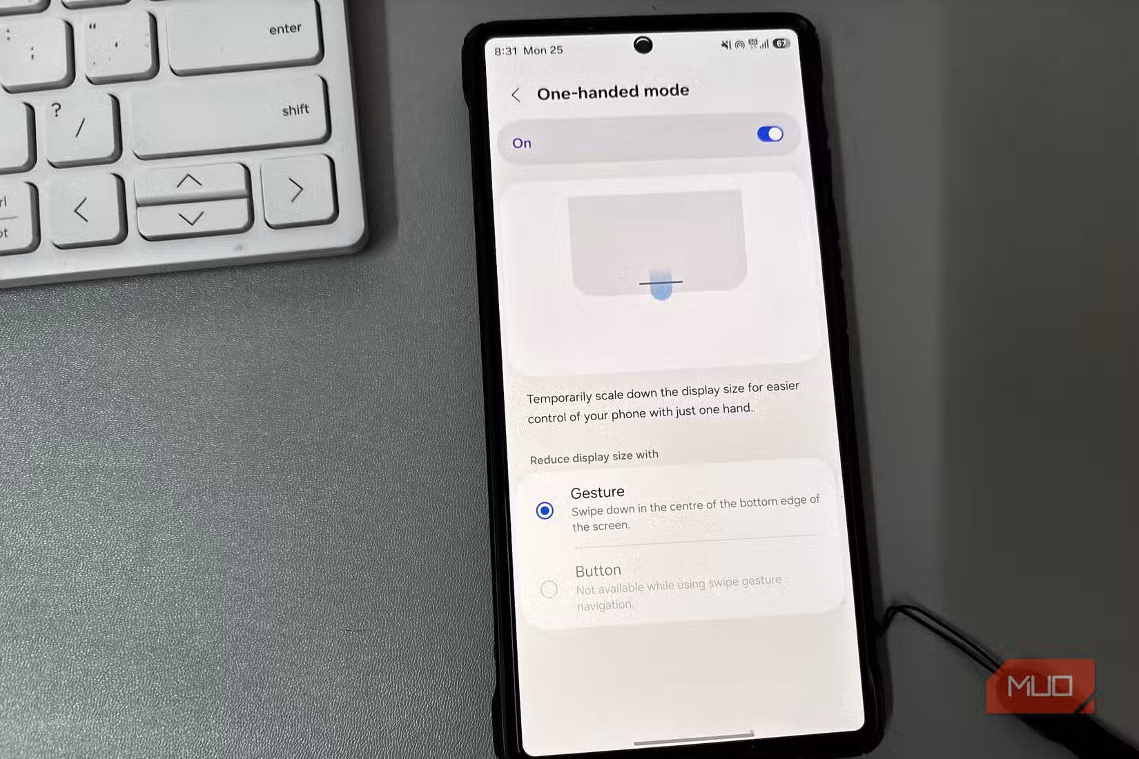 Enable one-handed mode for easier reach