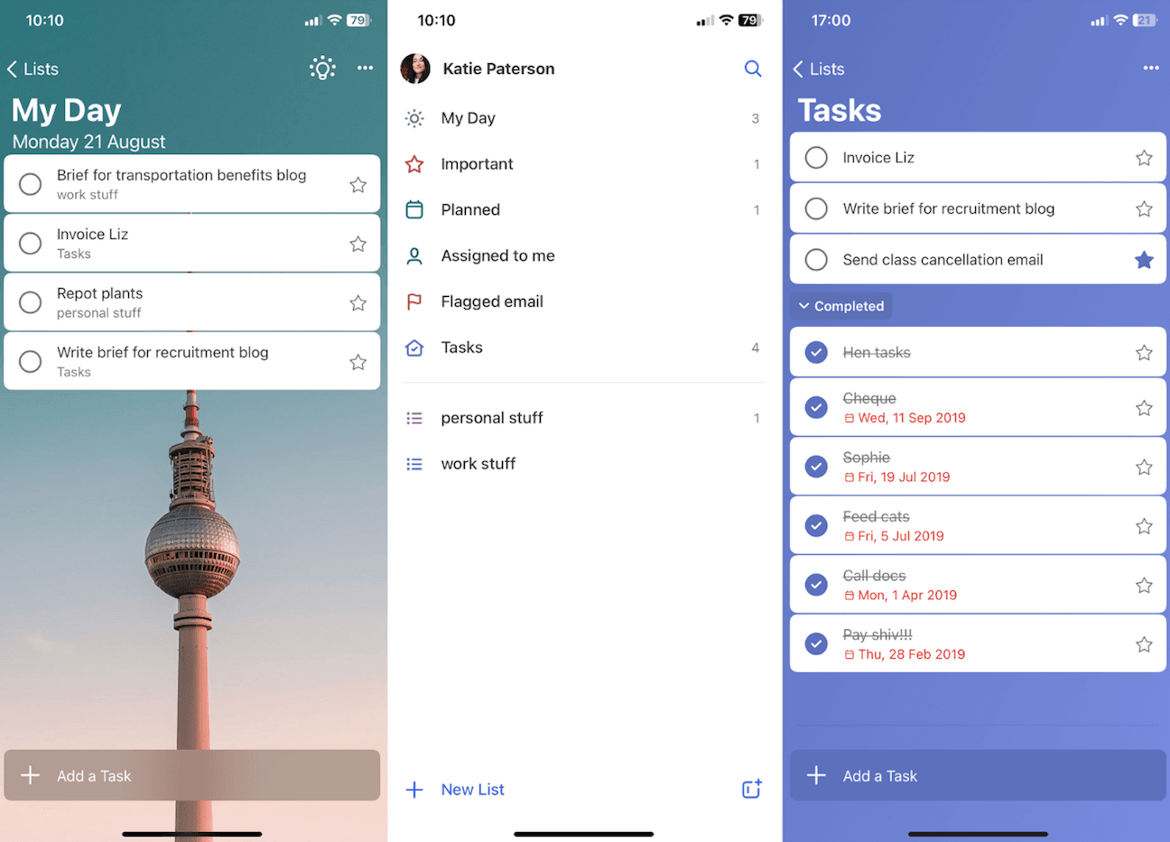 Microsoft To Do, our pick for the best iPhone to-do list app for Microsoft users