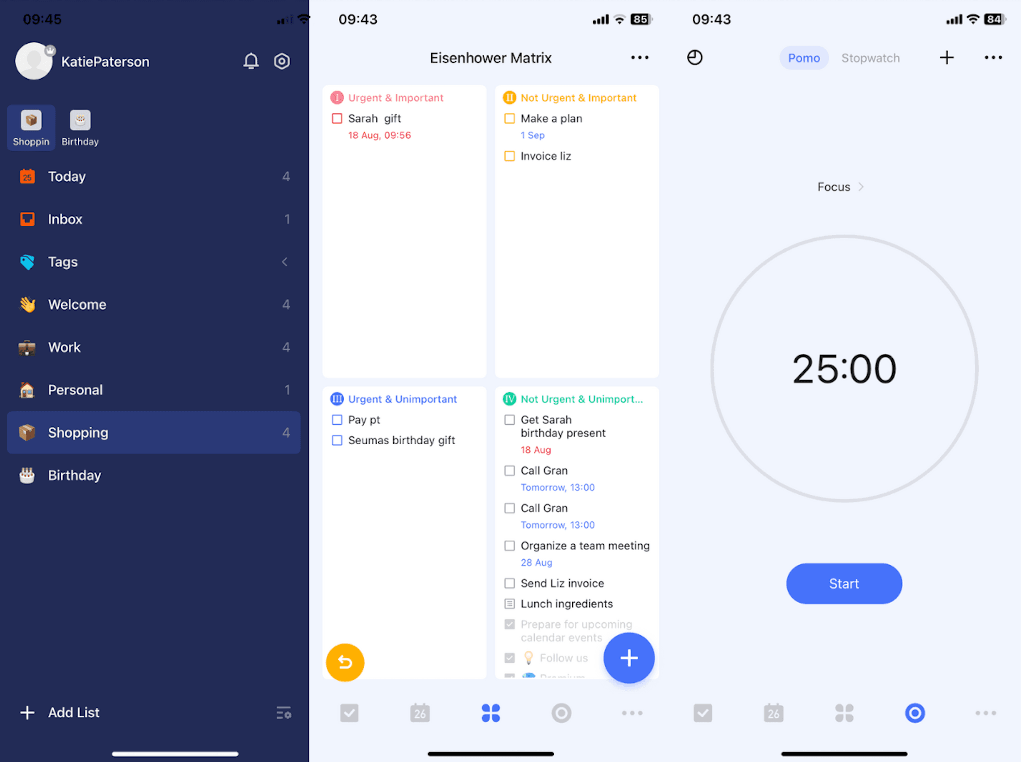 TickTick, our pick for the best iPhone to-do list app for prioritization