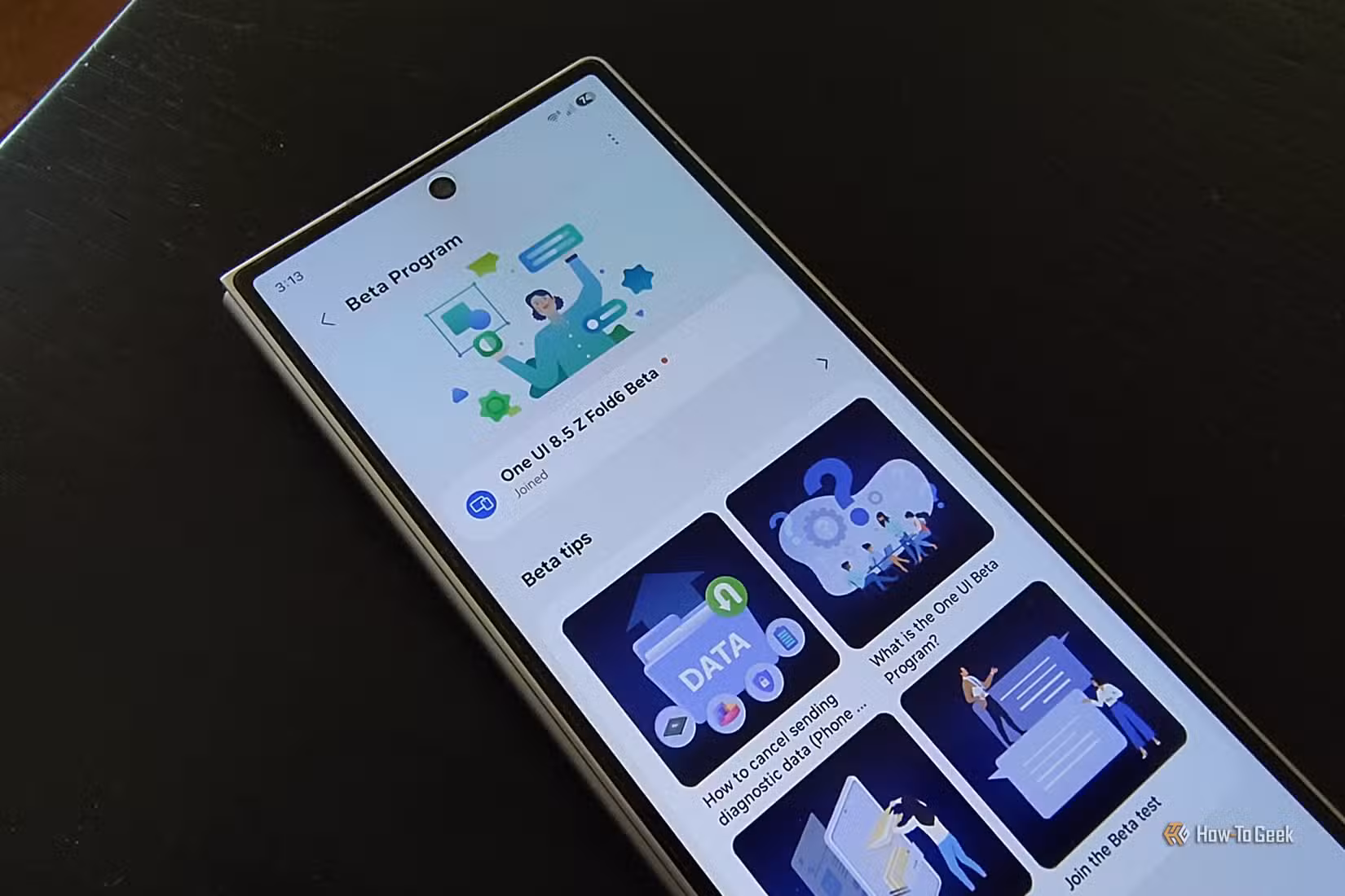 Beta program in the Samsung Members app.
