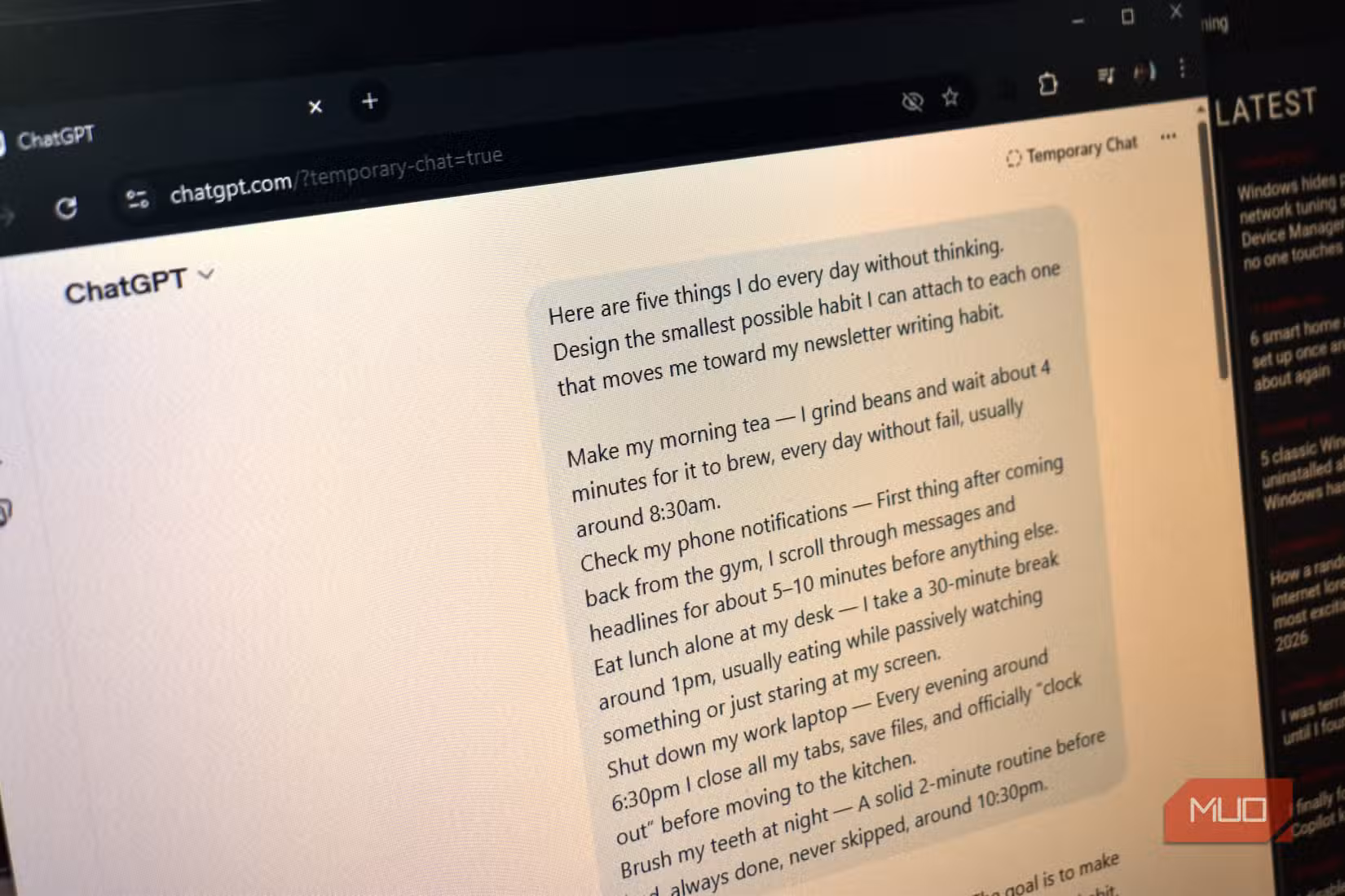 chatgpt productivity task prompt