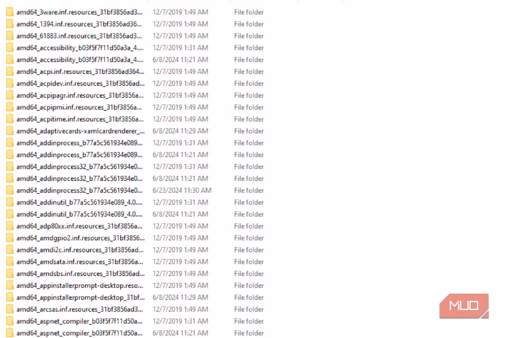 All the temporary files that can add up in WinSxS