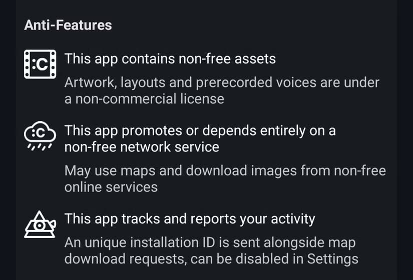 Anti-Features on F-Droid.