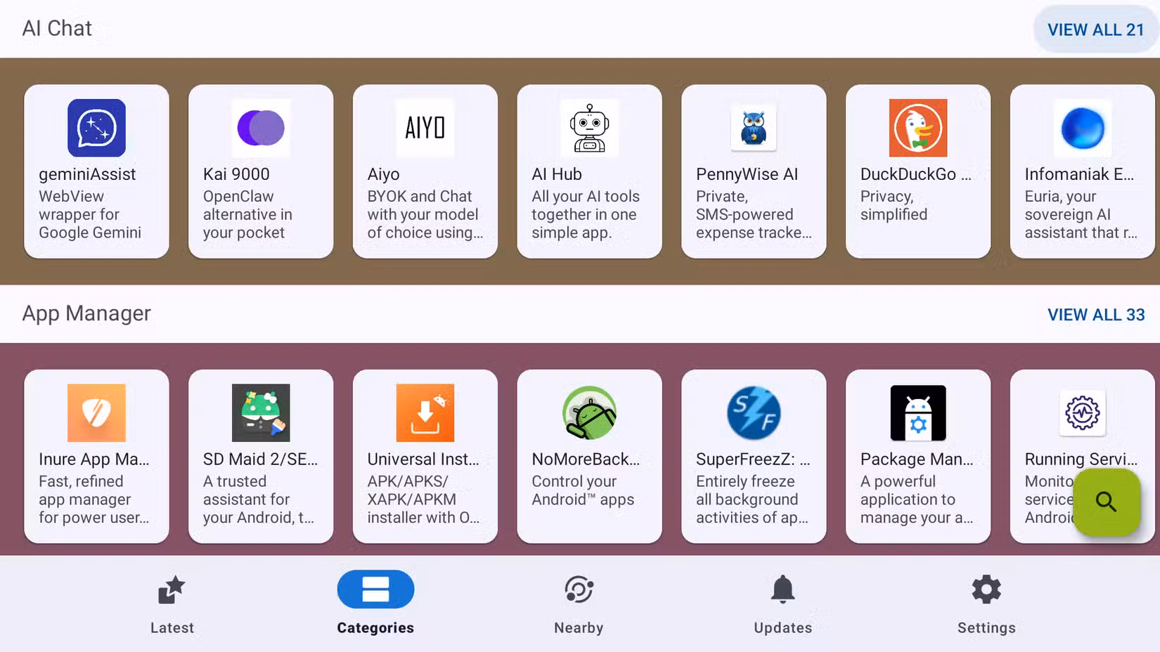 F-Droid on a Fire TV Stick.