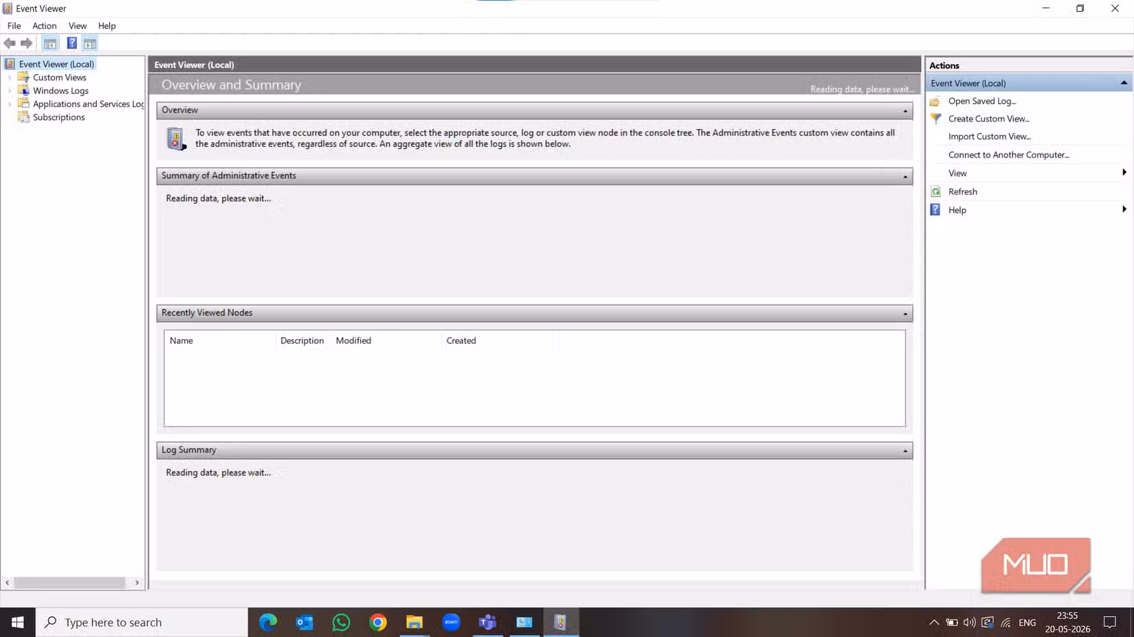 Event Viewer in Windows