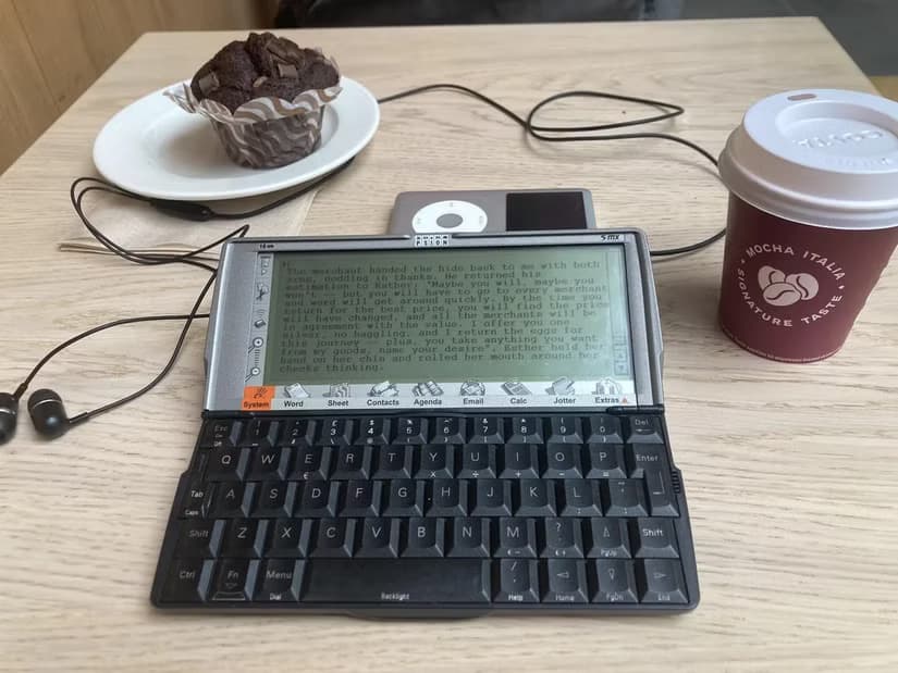 Psion 5mx writerDeck by Reddit user u:CrocKamen.