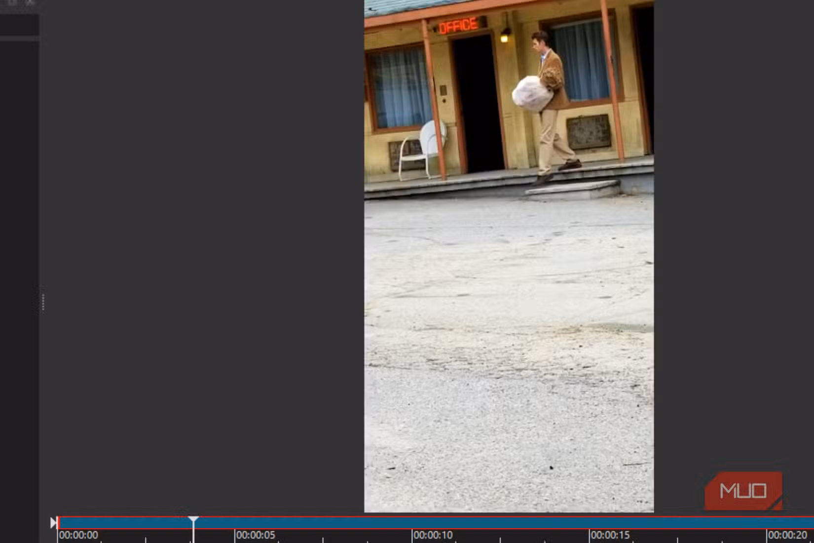 A video playing in Shotcut
