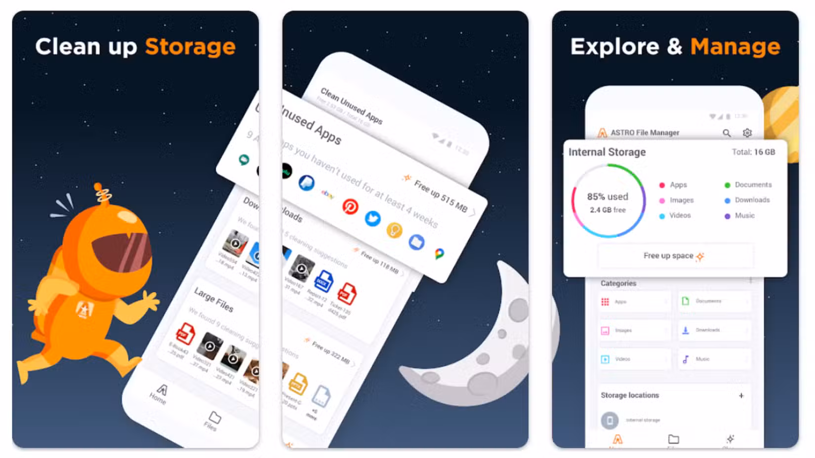 ASTRO file manager features