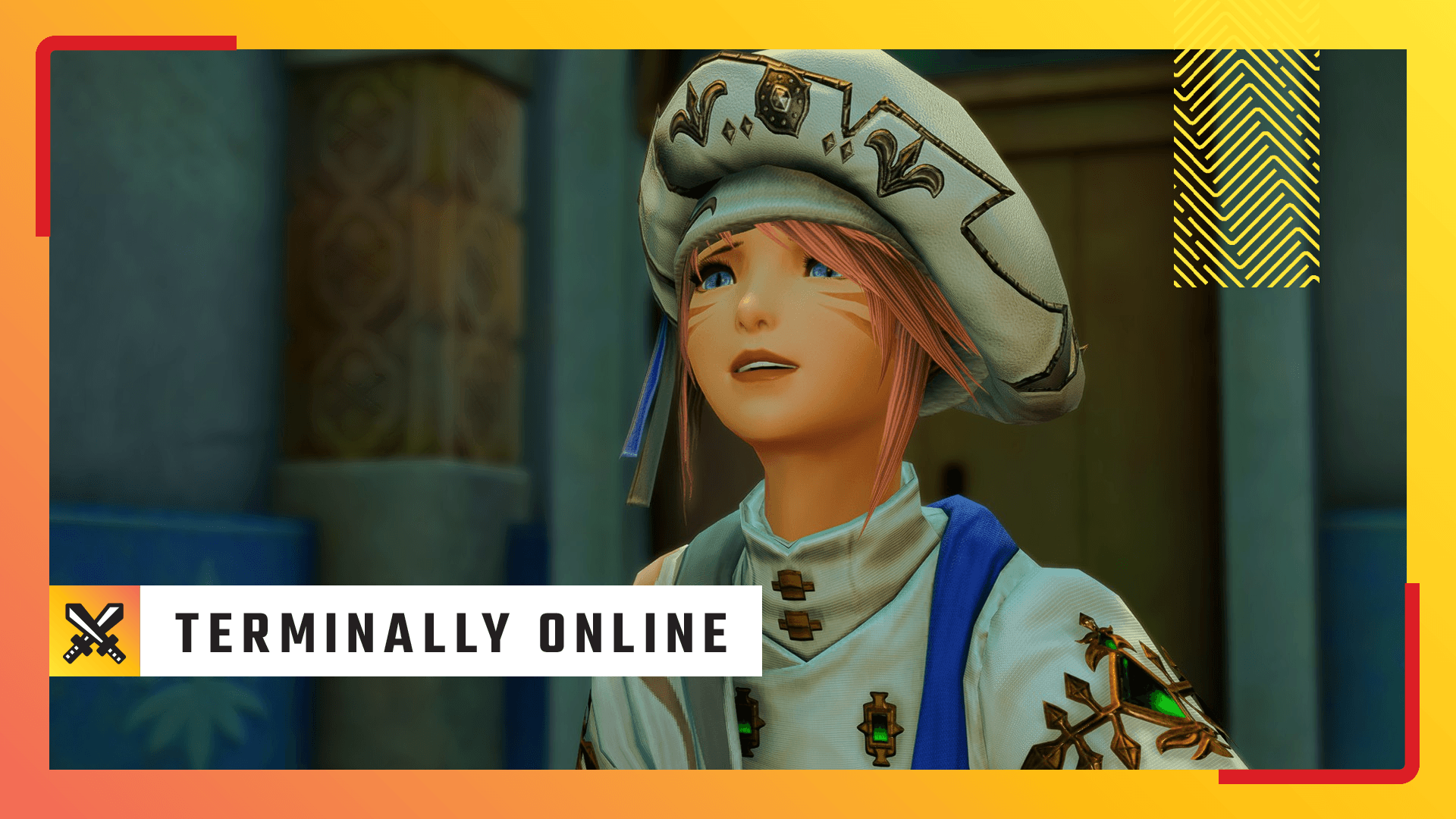 A merchant from Final Fantasy 14 looks stricken with sadness as their gift is rejected in The Merchant's Tale dungeon.
