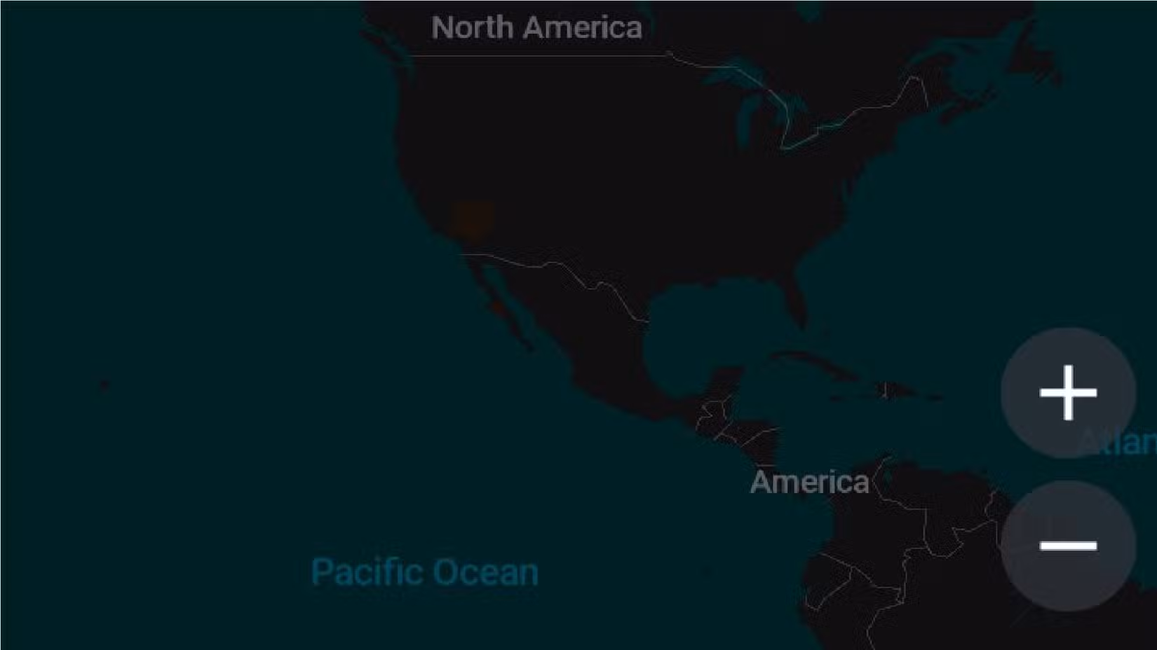 The opening page of Organic Maps featuring a mercator map.