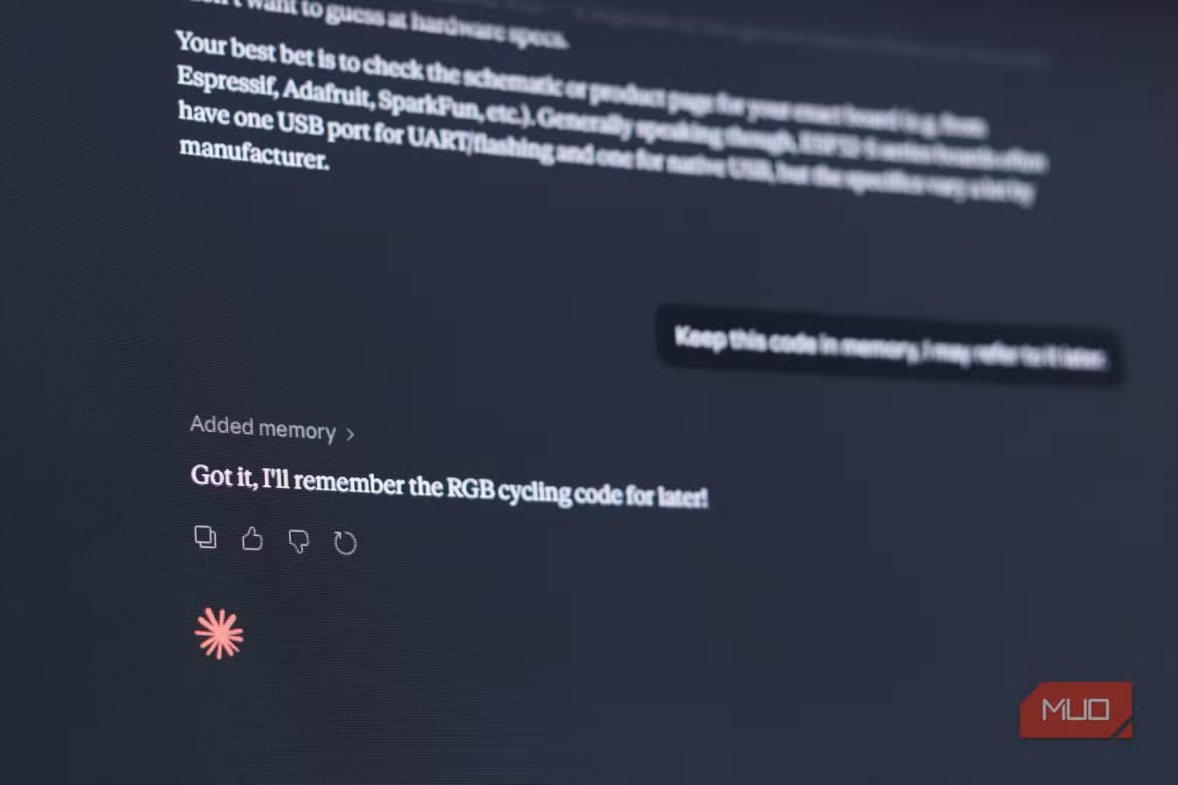 Claude Desktop memory server in use
