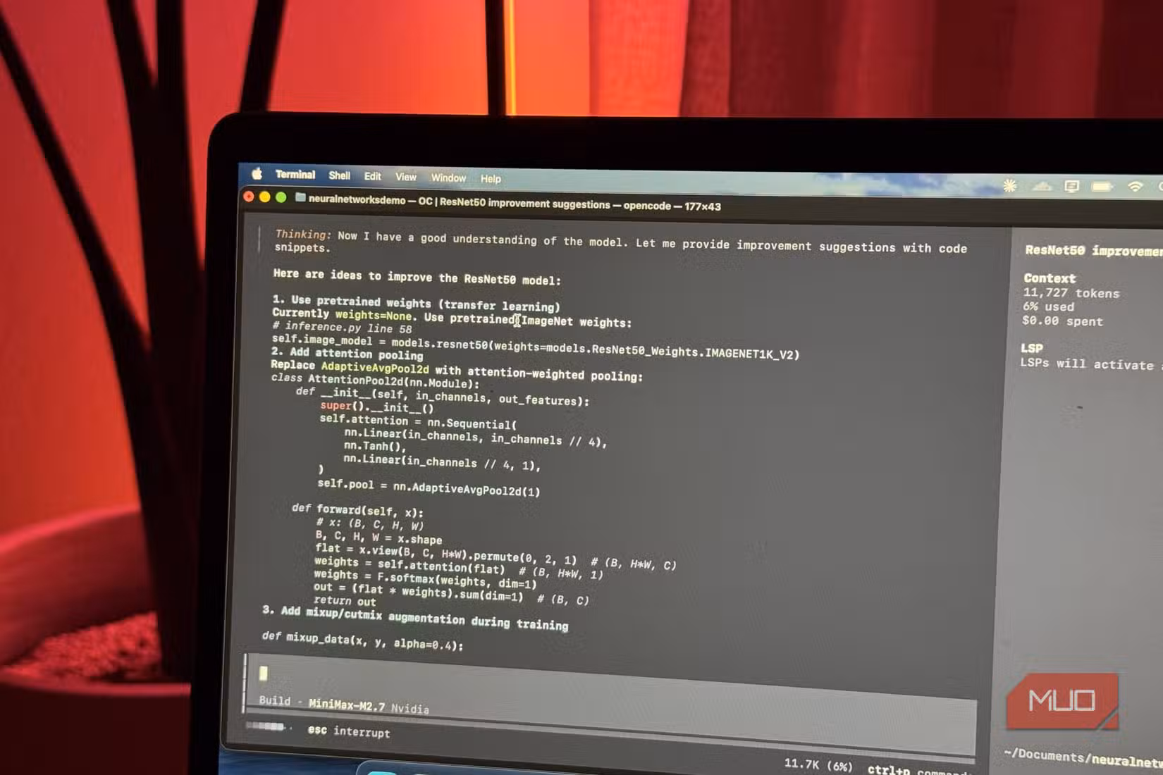 OpenCode suggesting code