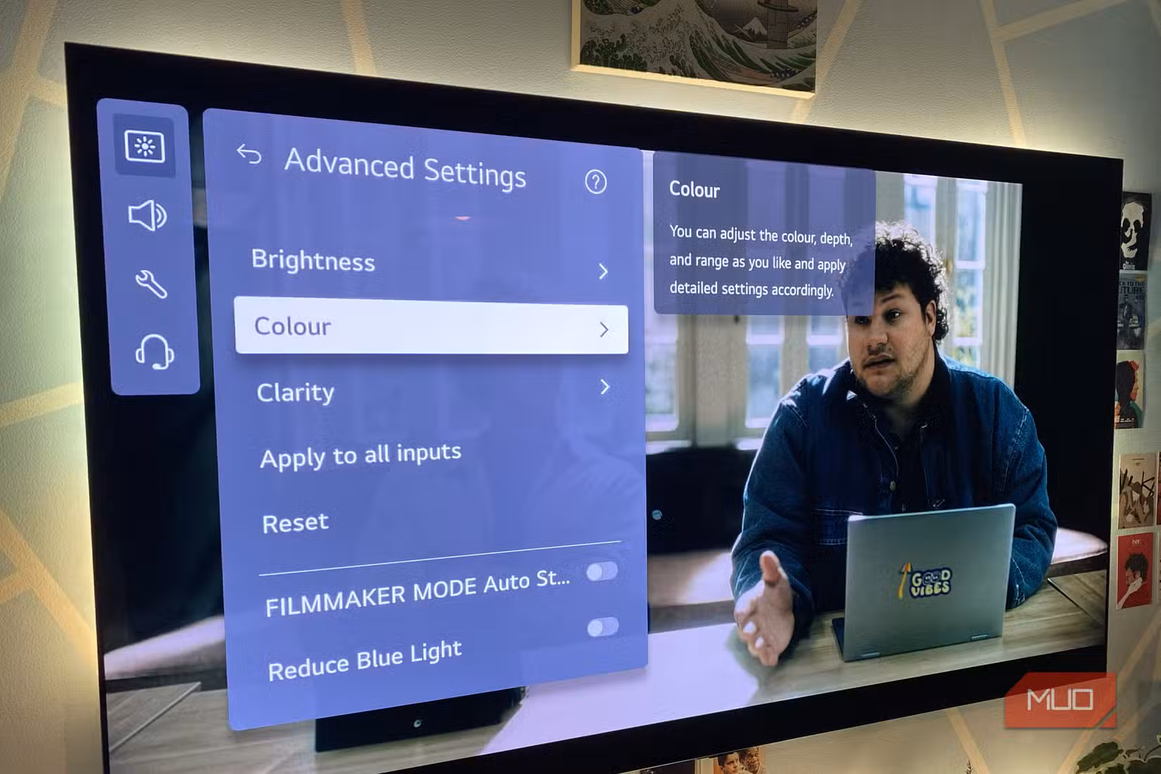Color Settings with Rooster on an LG G3 OLED TV