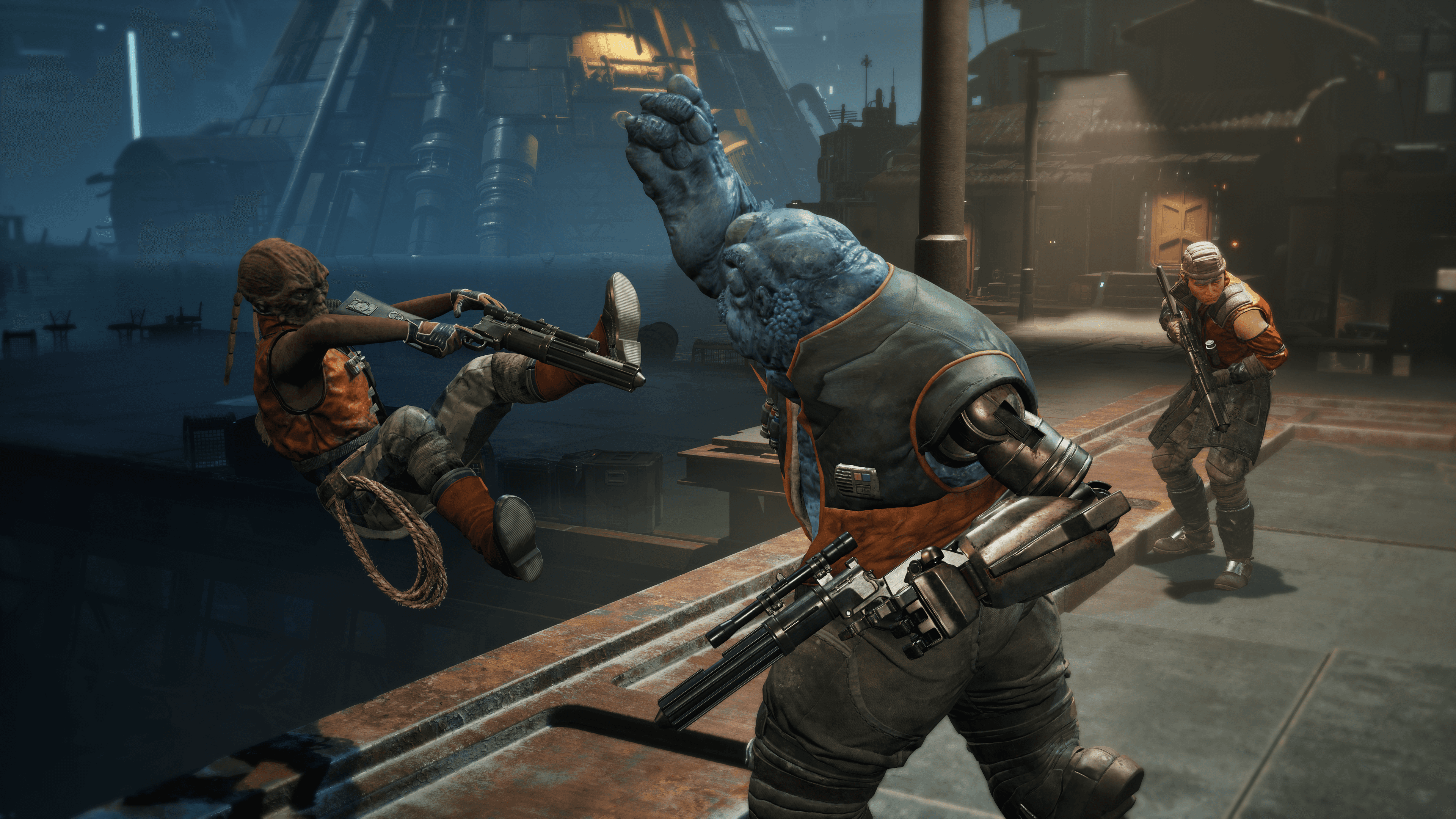 Cabb Uppercut uppercutting an opponent in zoomed-in Zero Company gameplay