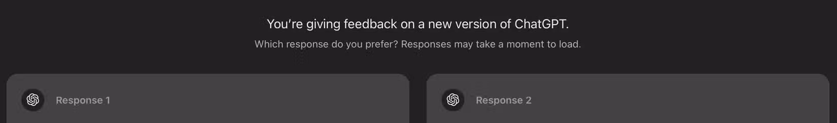 ChatGPT feedback on new version page