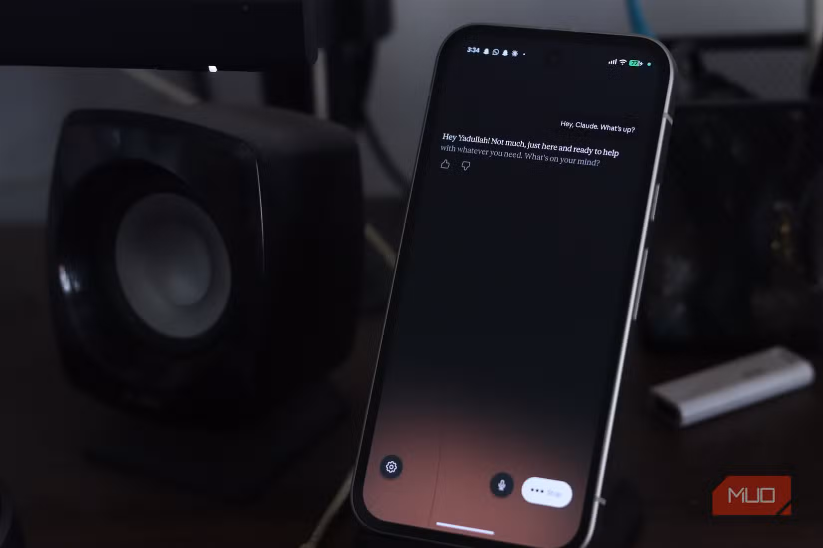 Claude voice chat on Android phone.