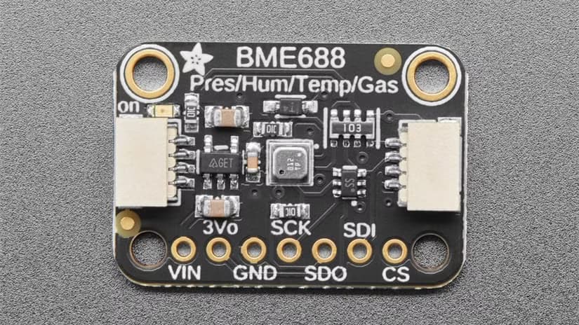 A sensor board that combines pressure, humidity, temperature, and VOC detection into one package.