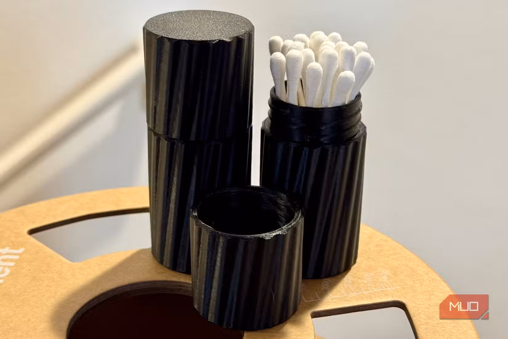 Cotton swab holders in black