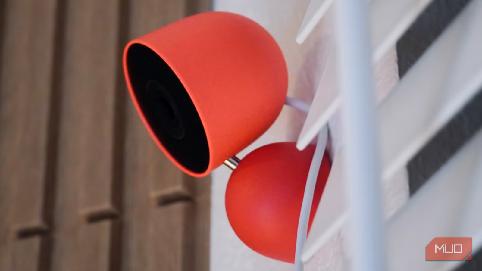 The Google Nest Cam Indoor Gen 3 mounted on the wall showing the side and cable.
