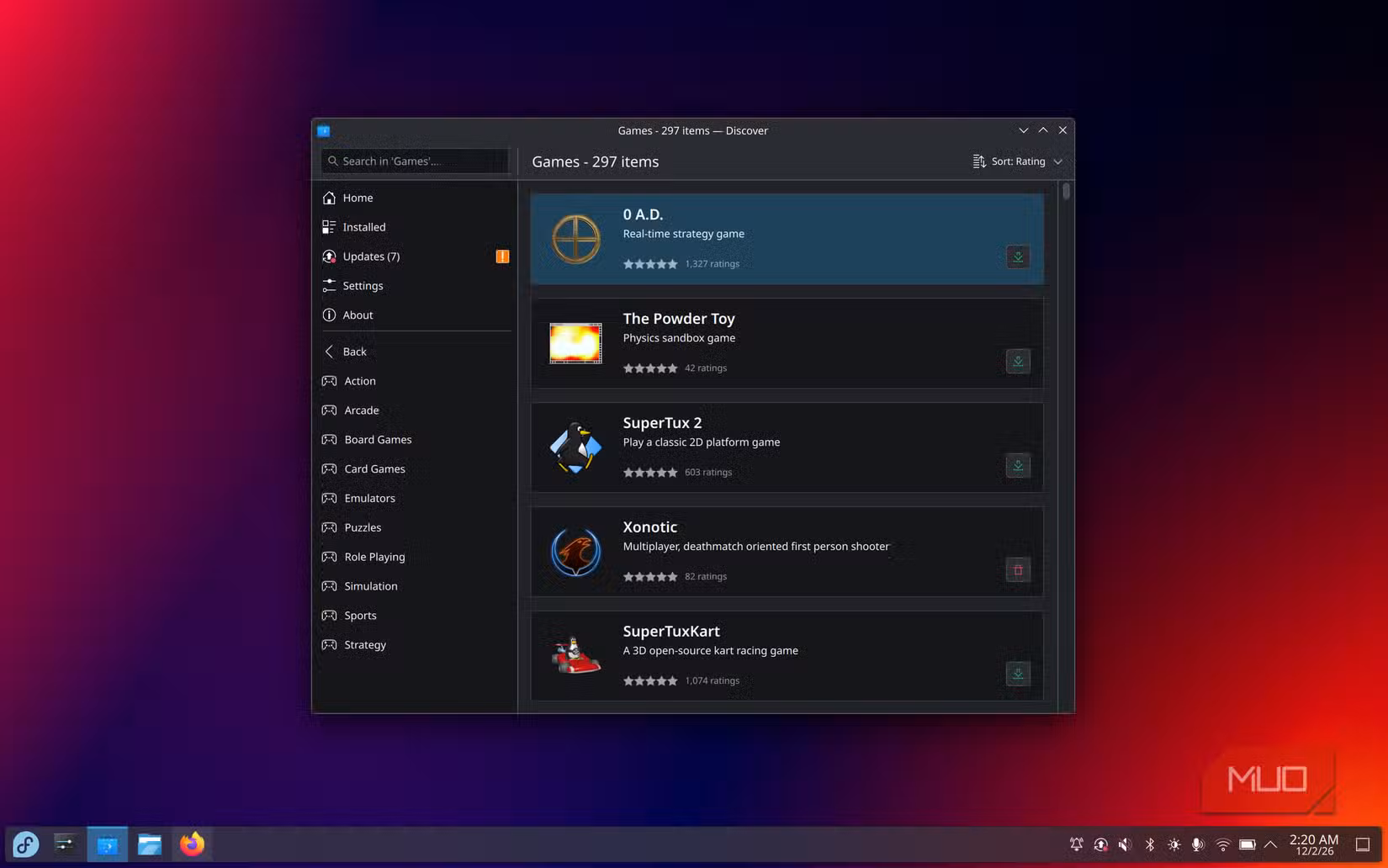 KDE Plasma store on Asahi Linux