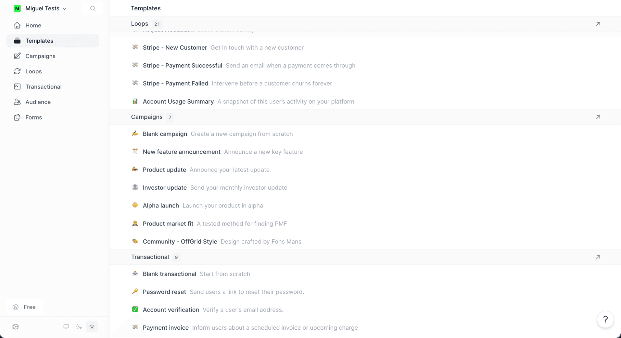Loops, our pick for the best MailerLite alternative for SaaS and product teams