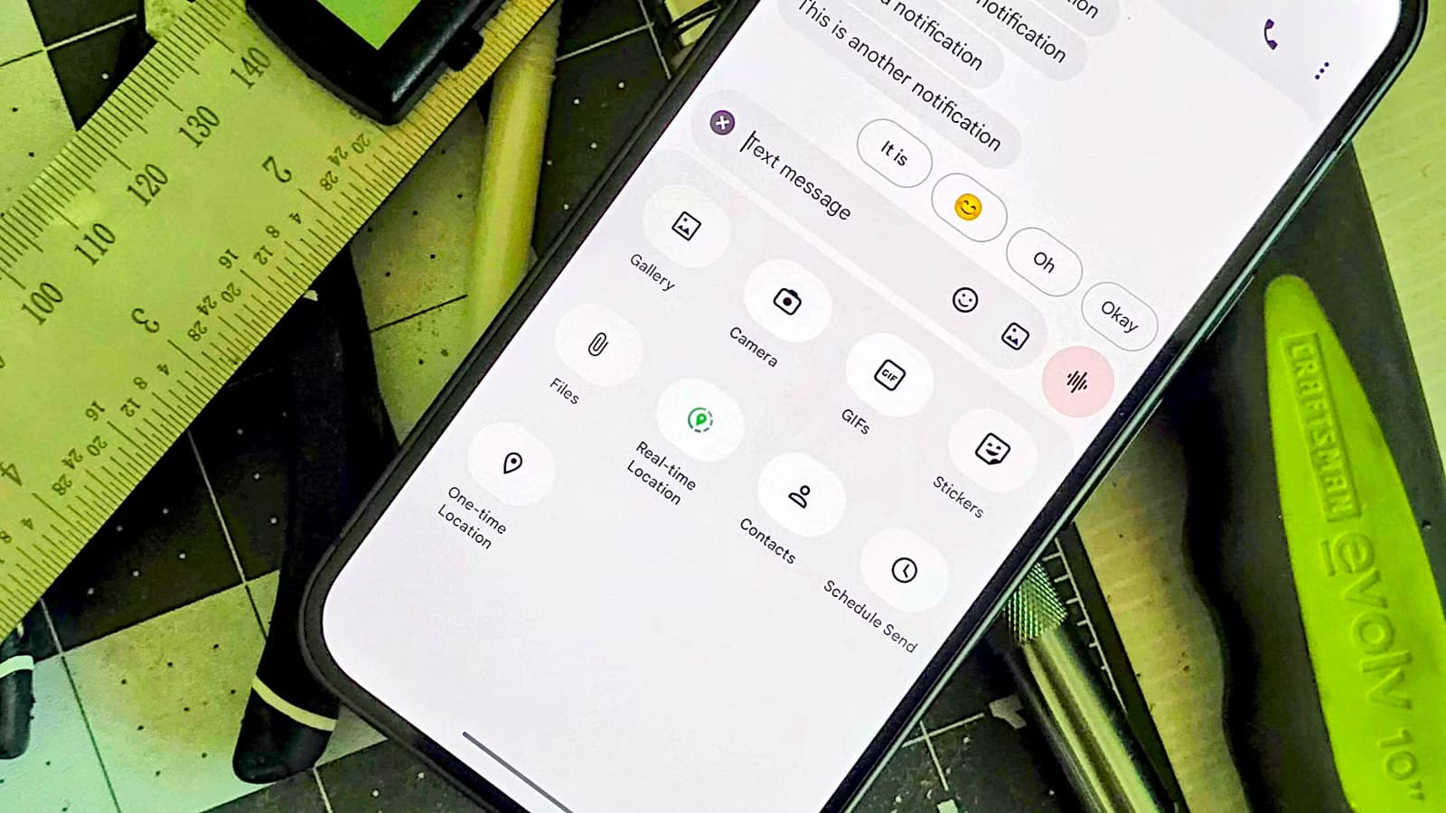 Google Messages app on a Pixel 10