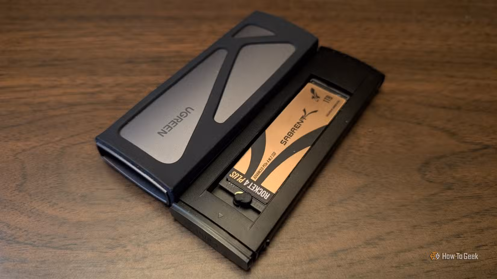 An NVMe SSD in an USB enclosure.