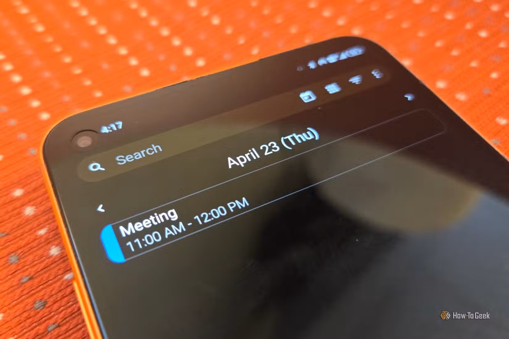 Fossify Calendar open on a Unihertz Titan 2 Elite.