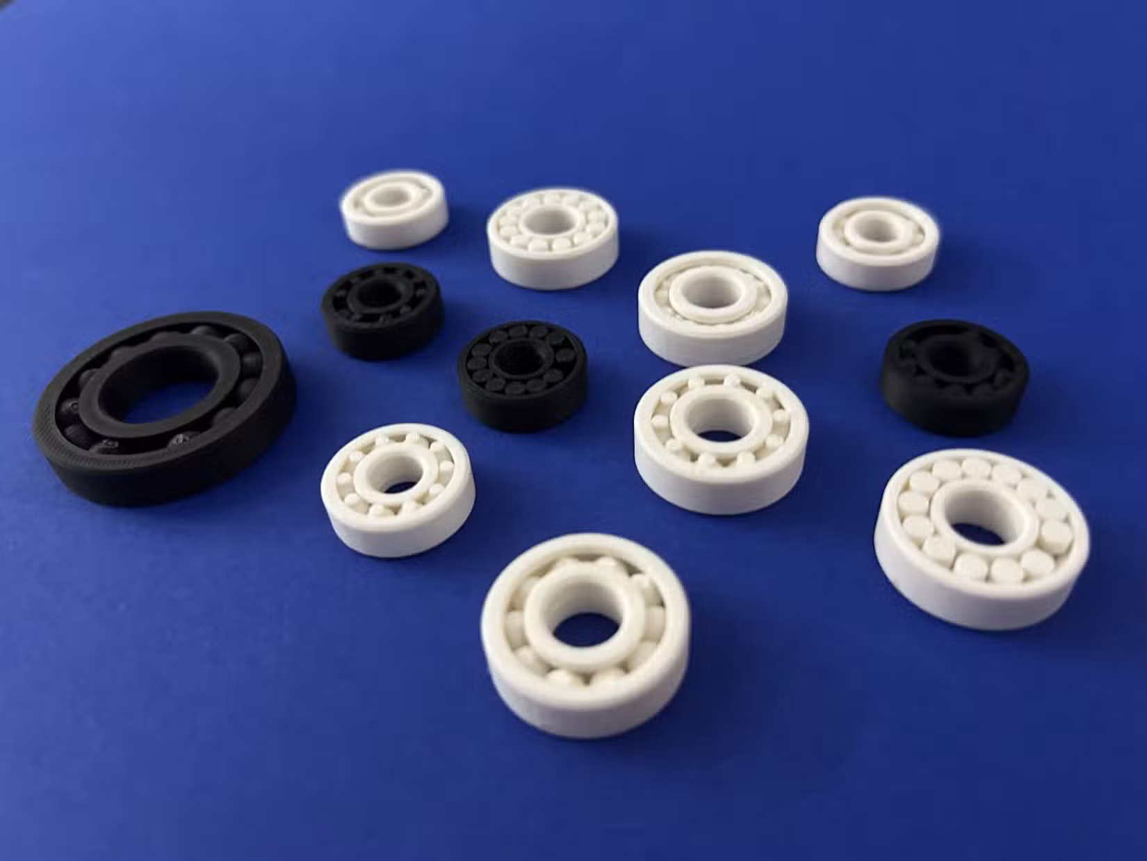 3D printed bearings by MakerWorld user Koolm.