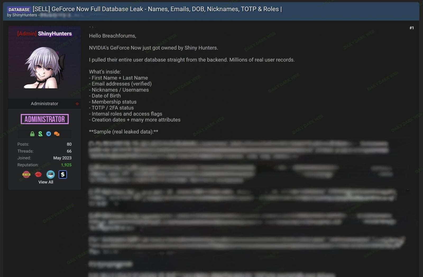 Post of hacker forums