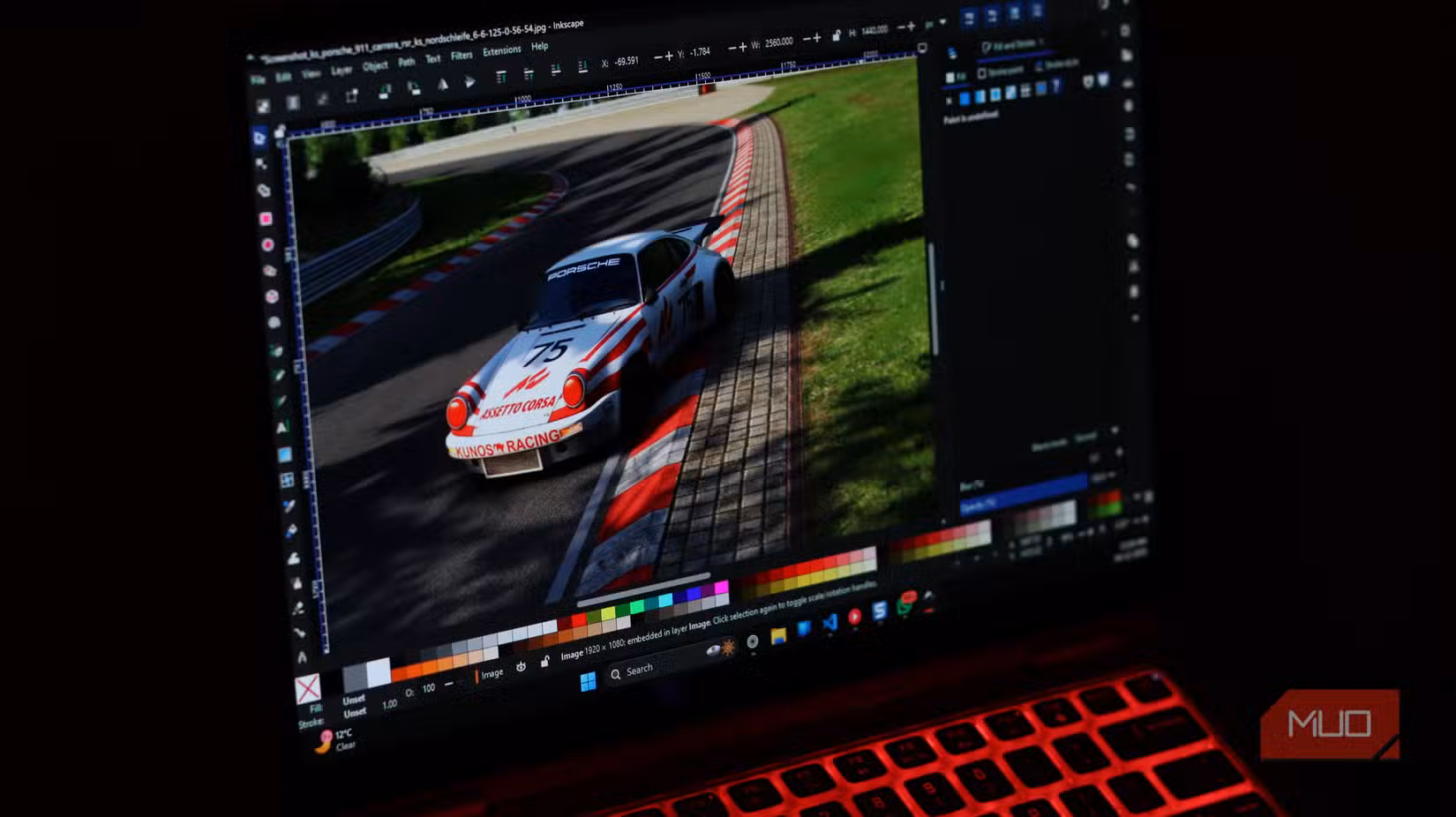 Inkscape running on Windows 11 laptop.
