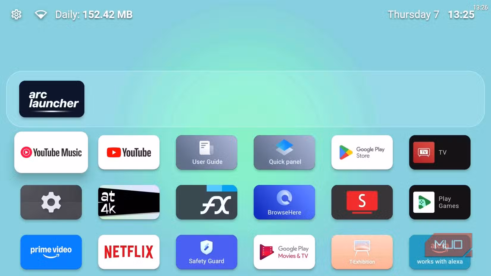 Arc Launcher home screen