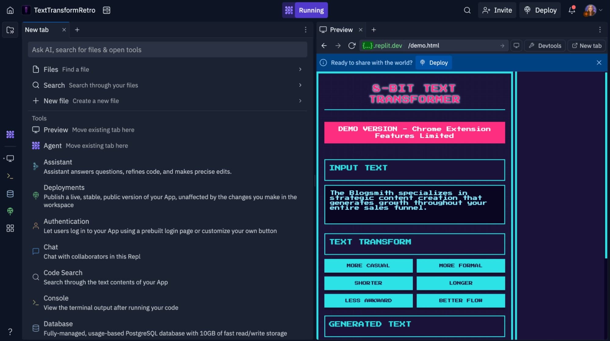 Replit, our pick for the best Cursor alternative for beginners