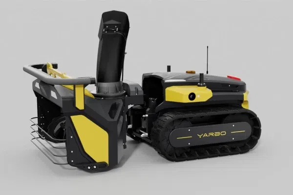 The Yarbo robot can power a snowblower attachment, too.