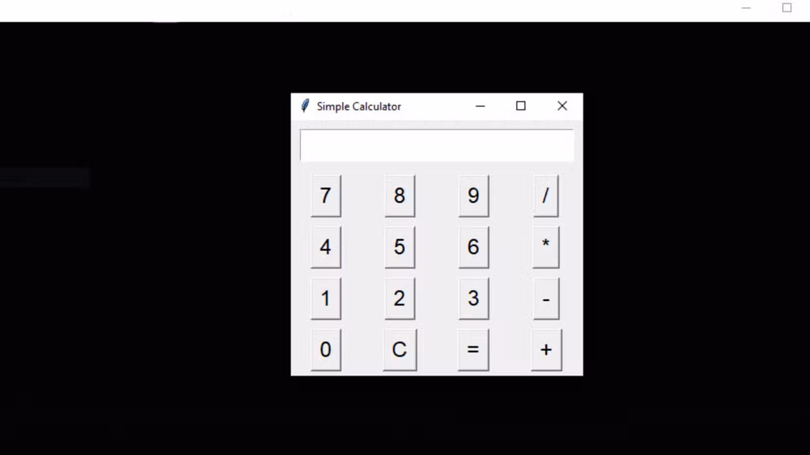 A calculator made with VS Code