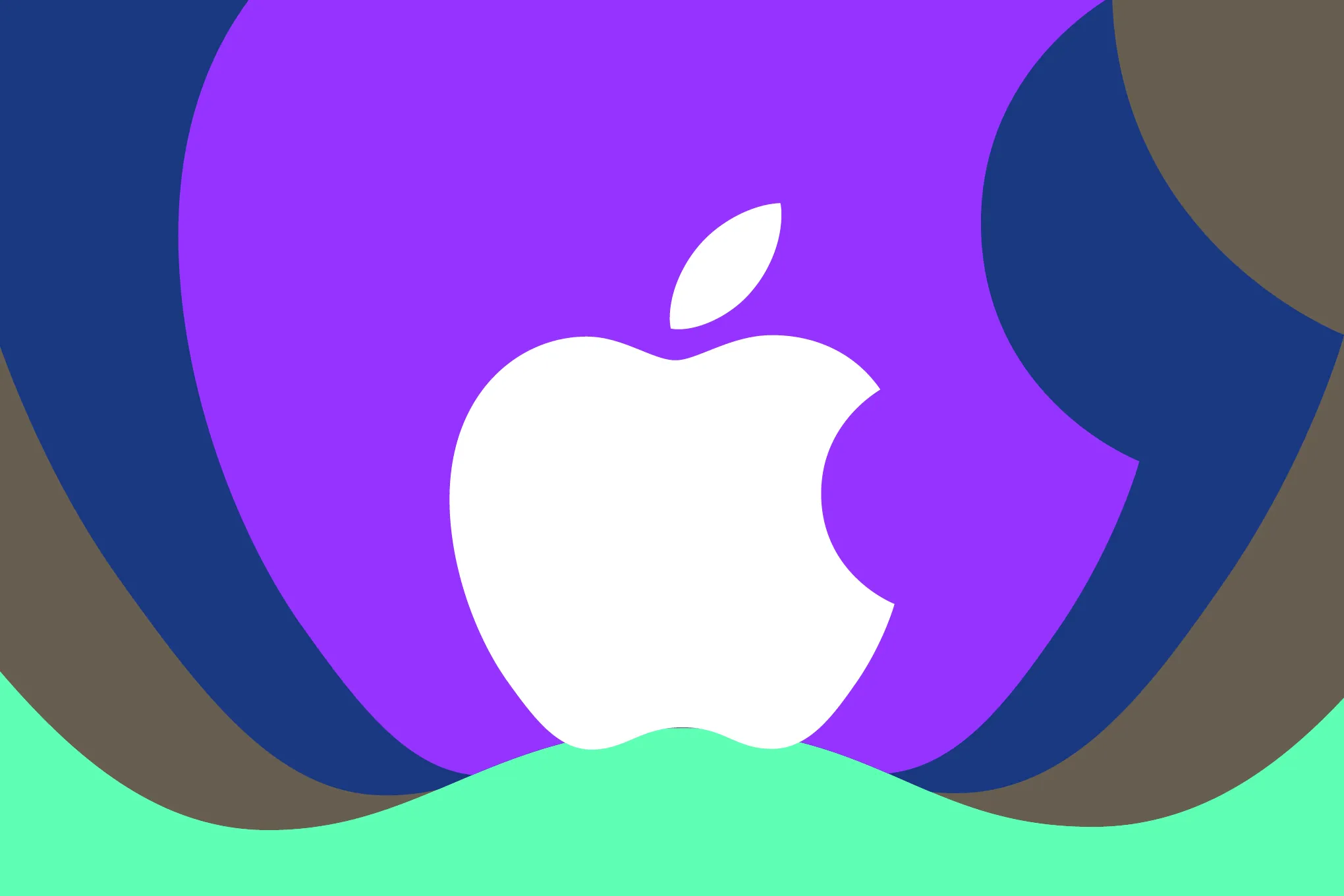 Vector illustration of the Apple logo.