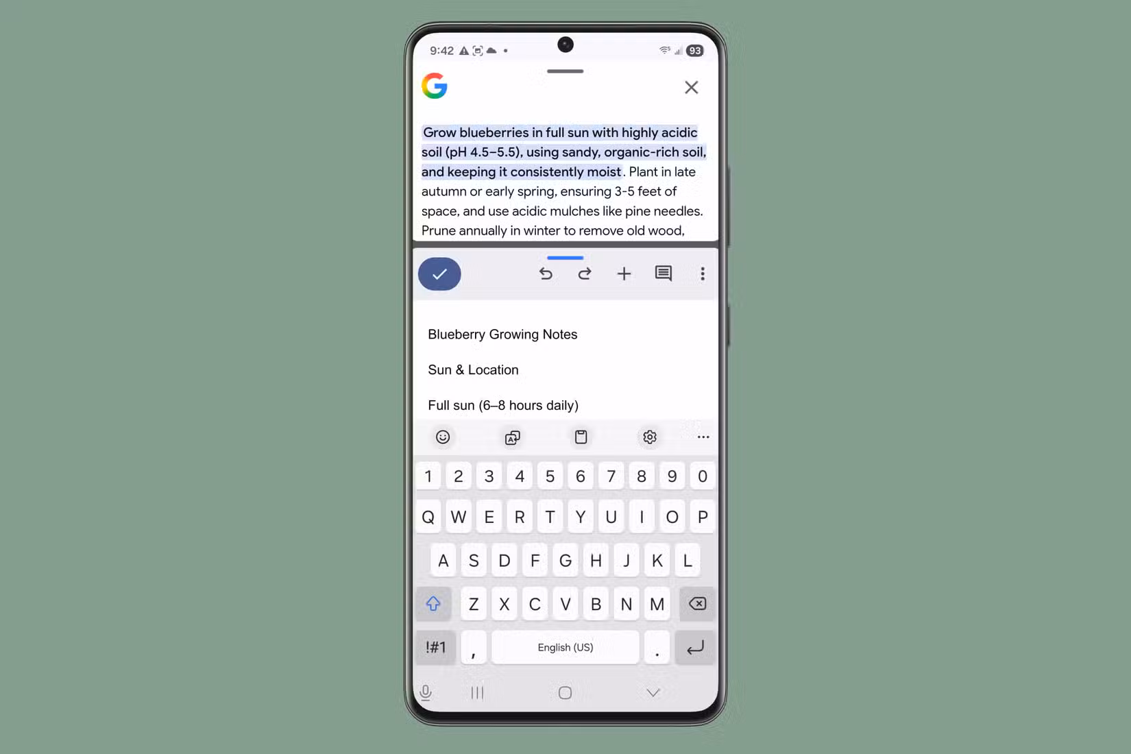 Google Docs and Chrome both present on an Android screen with a split-screen feature.