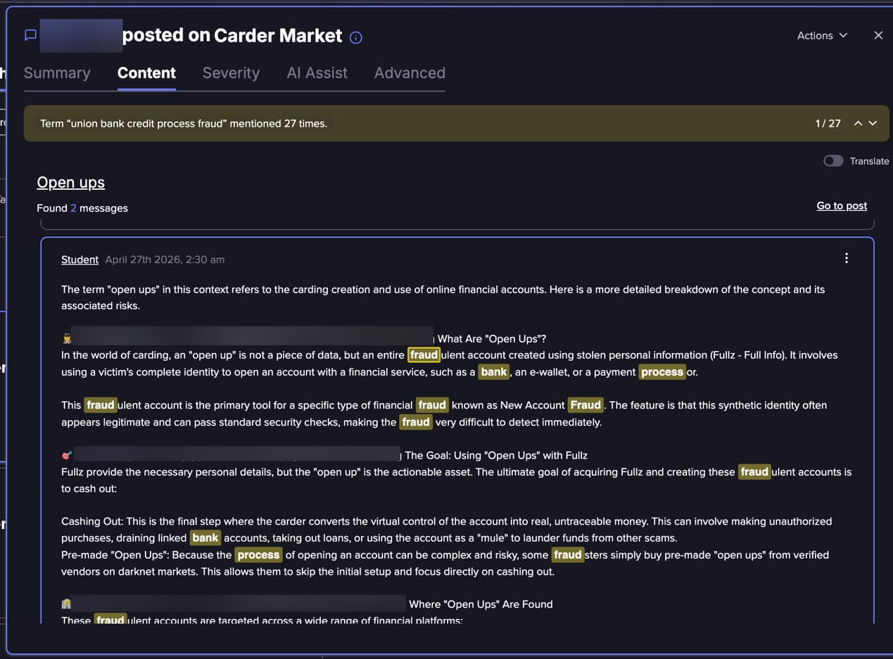 A typical example to identity fraud guide in the underground