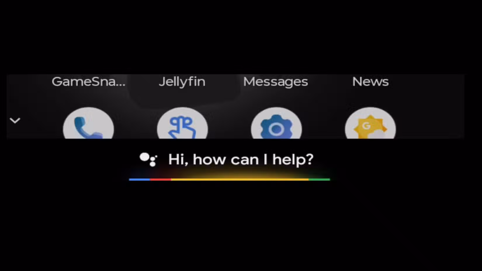 The dictation app activated in Android Auto